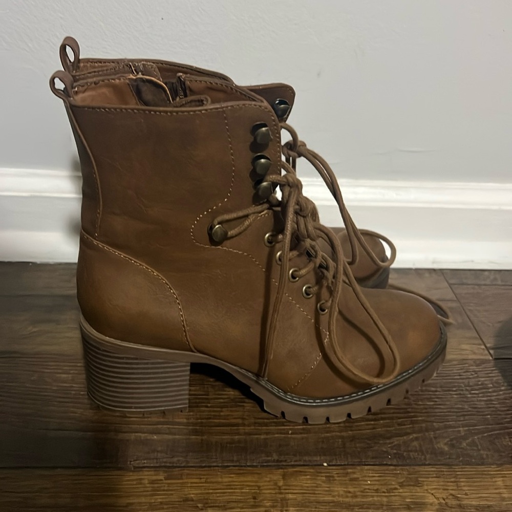 target brown combat boot